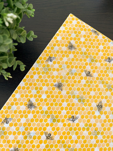 Yellow bees design tissue - design,